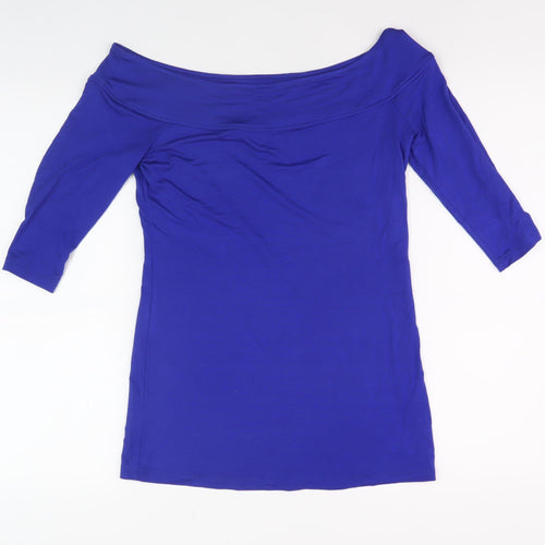 Jane Norman Women's Blue Off Shoulder Top