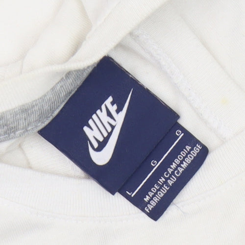 Nike Women's White Tank Top L - Gym & Yoga Essential
