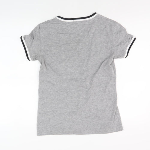 SuperDry Men's Grey V-Neck T-Shirt, Size S