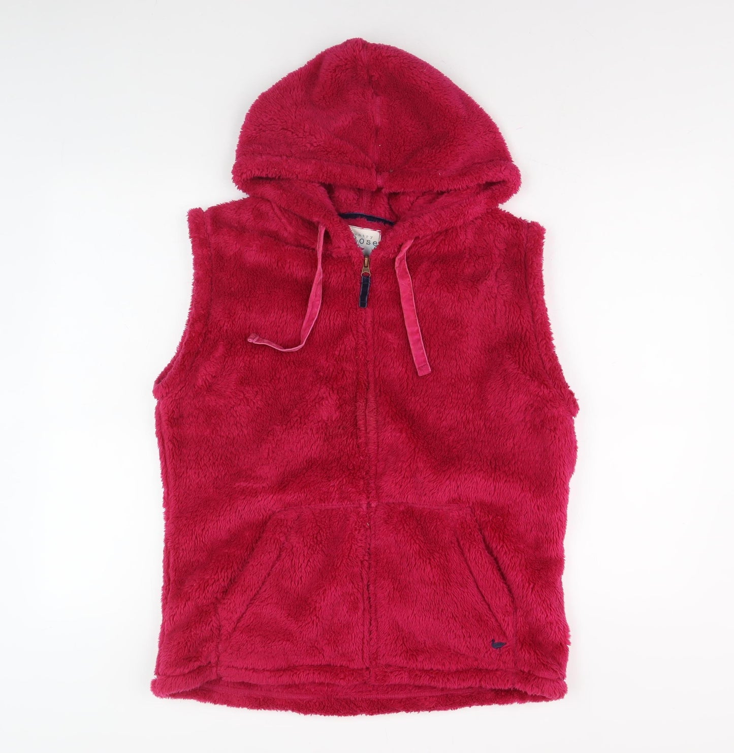 Country Rose Women's Red Fleece Hooded Waistcoat M