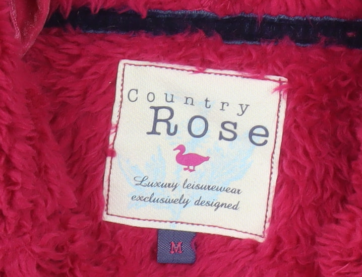 Country Rose Women's Red Fleece Hooded Waistcoat M