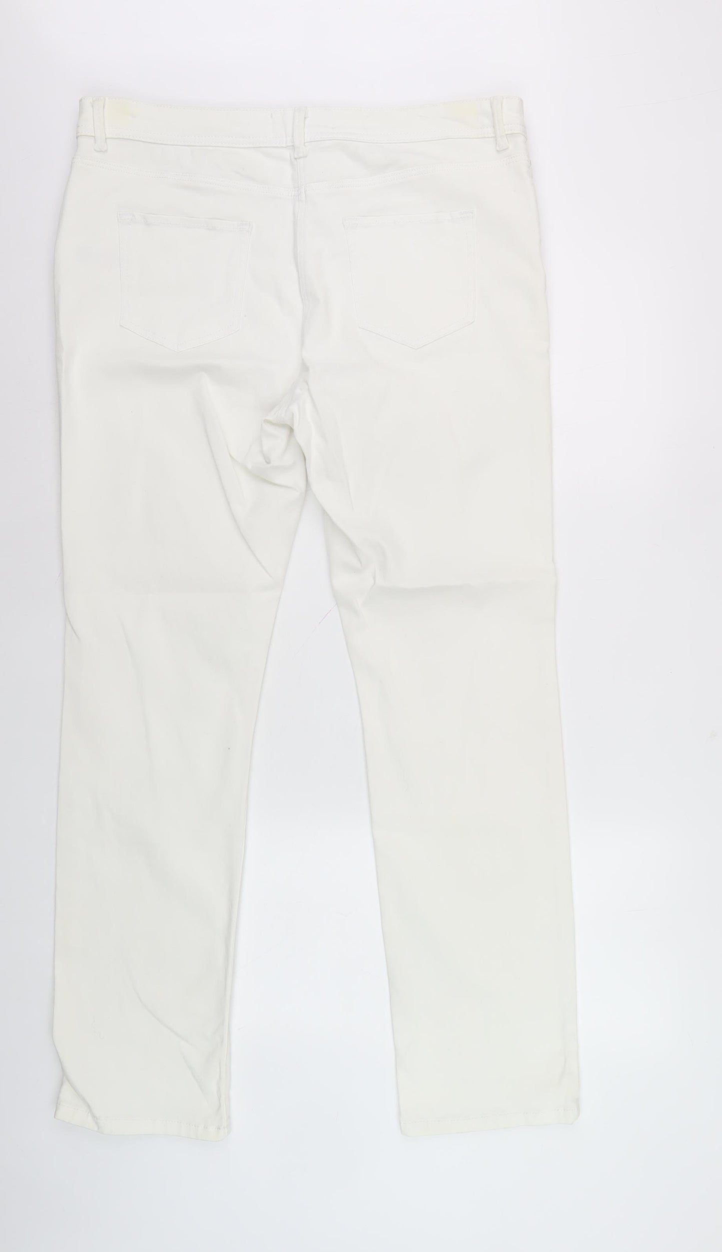 Wallis Women's White Straight Jeans Size 16