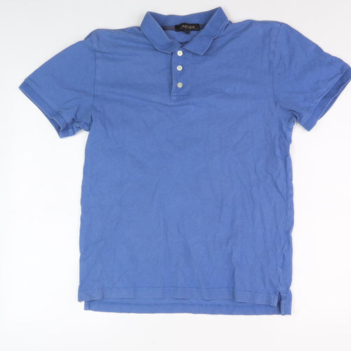 Jaeger Men's Blue Polo Shirt, Size S, Casual Style