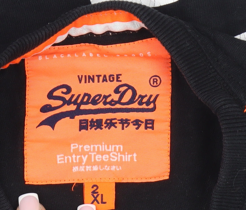 Superdry Men's Black Graphic Print T-Shirt 2XL
