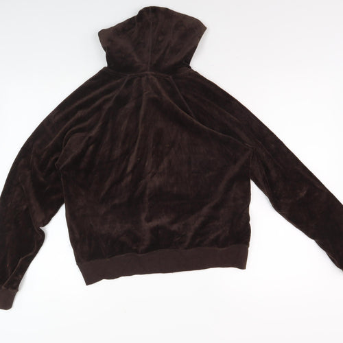 Ellie Louise Women's Brown Velour Hoodie Jacket Size 12/14