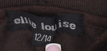Ellie Louise Women's Brown Velour Hoodie Jacket Size 12/14