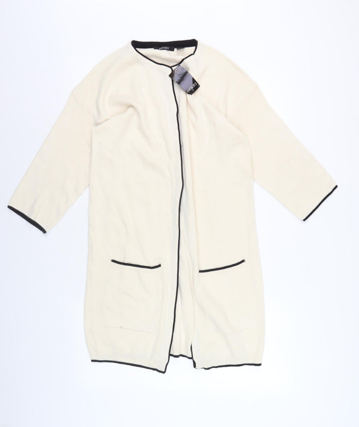 Esmara Women's Ivory Cardigan, Size S, Crew Neck