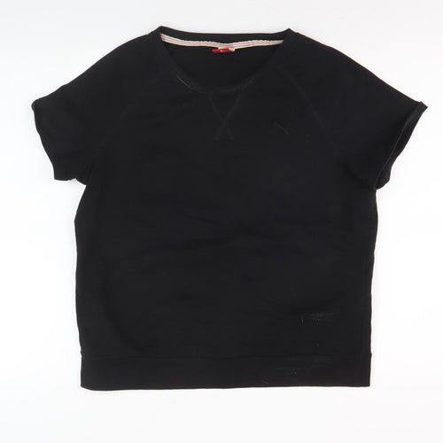 Puma Men's Black L Crew Neck T-Shirt Cotton Blend
