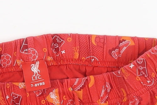 LFC Boys Red Elastic Waist Football Trousers 7-8 Years