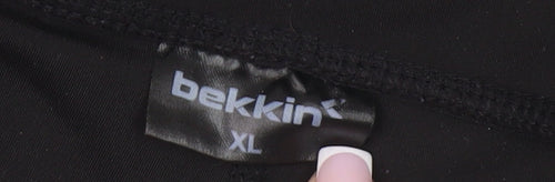 Bekkin Women's Black Leggings XL Elastic Waist