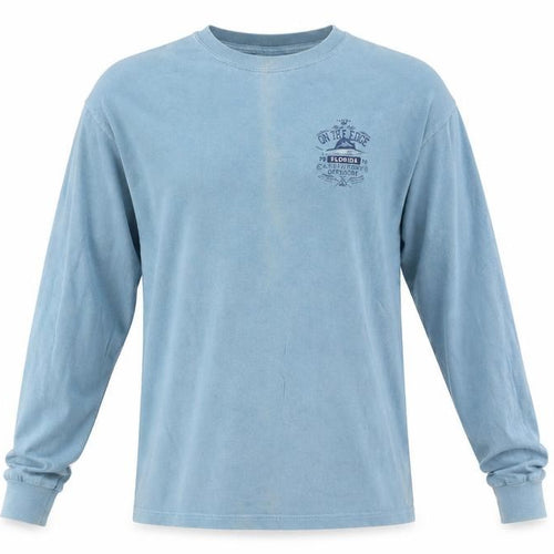 Comfort Colors Men's Blue Long Sleeve Graphic T-Shirt M