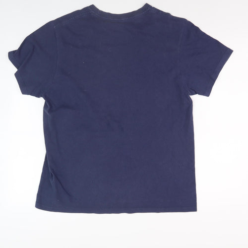 Club Men's Blue London England Graphic T-Shirt L