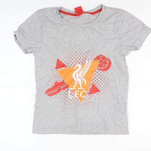 LFC Boys Grey Graphic T-Shirt 9-10 Years, Casual Style