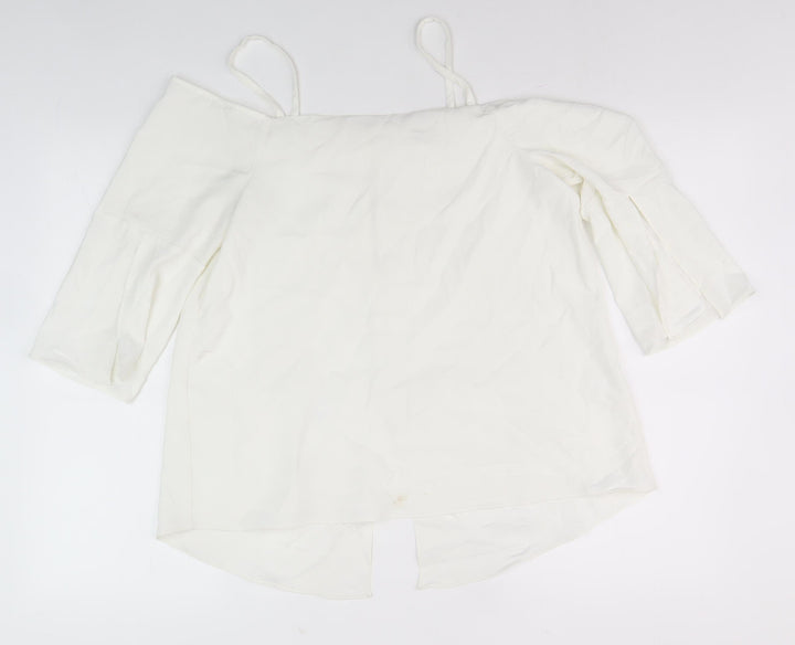 River Island Women’s White Off Shoulder Top UK 12