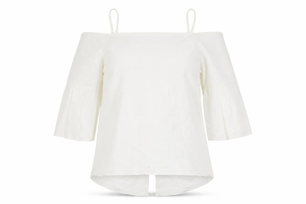 River Island Women’s White Off Shoulder Top UK 12