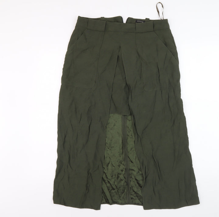River Island Women's Green Skirt Size 12 with Pockets