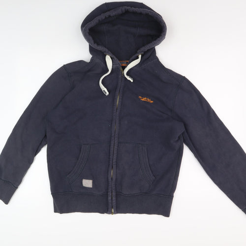 Drift King Men's Blue Hooded Jacket M