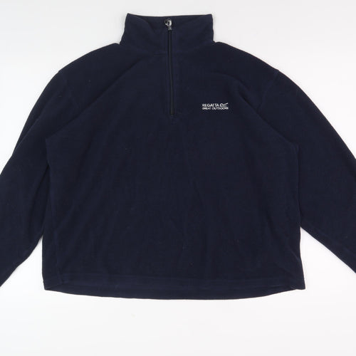Regatta Men's Blue XL 1/4 Zip Fleece Sweatshirt Logos