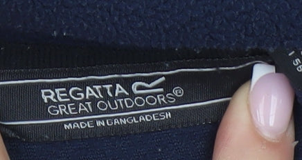 Regatta Men's Blue XL 1/4 Zip Fleece Sweatshirt Logos