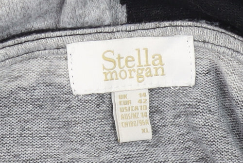 Stella Morgan Women’s Black/Grey Animal Print Cropped T-Shirt
