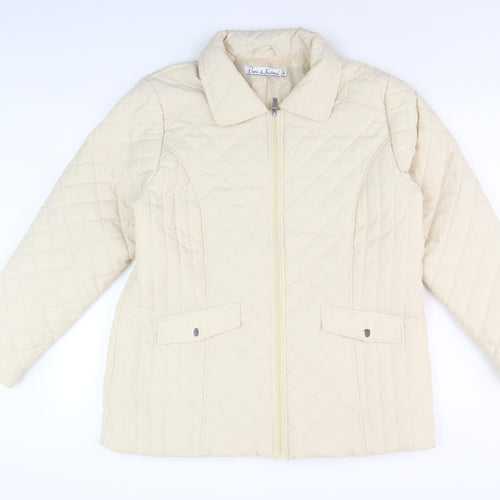 Pure & Natural Women's Beige Quilted Jacket Size 16