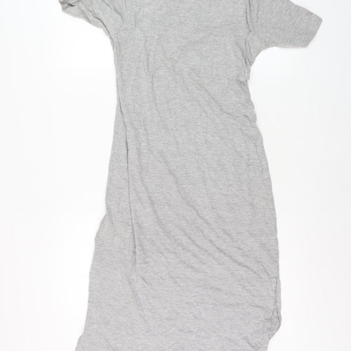 Brave Soul Women's Grey T-Shirt Dress XS