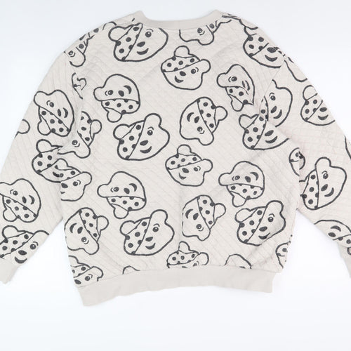George Women's Beige Animal Print Sweatshirt, Size L