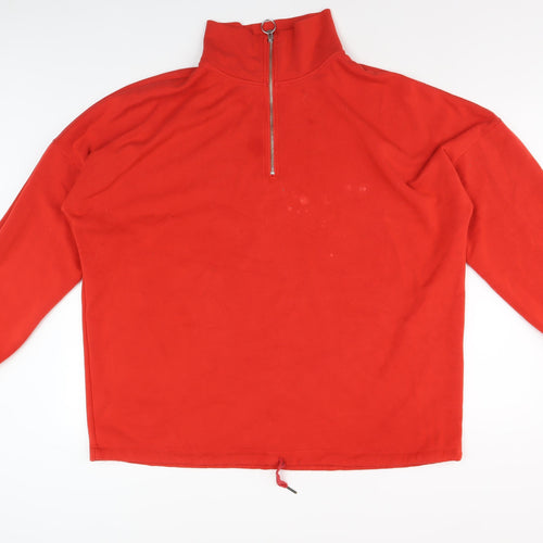 Next Women's Red XL Zip Casual Sweatshirt