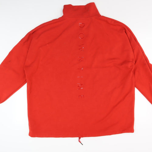 Next Women's Red XL Zip Casual Sweatshirt