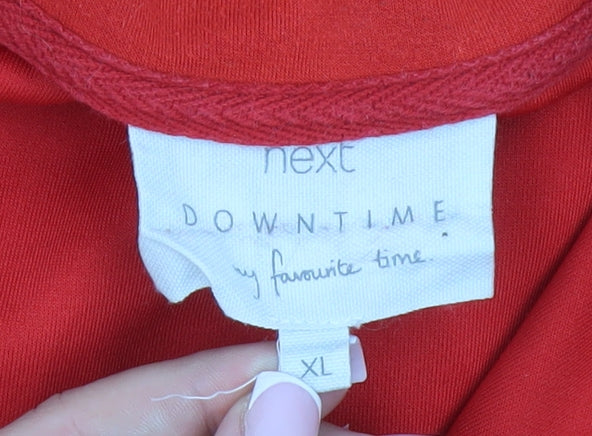 Next Women's Red XL Zip Casual Sweatshirt