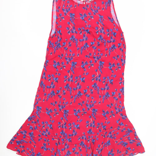 Jigsaw Women's Red Floral Dress Size 6 Sleeveless