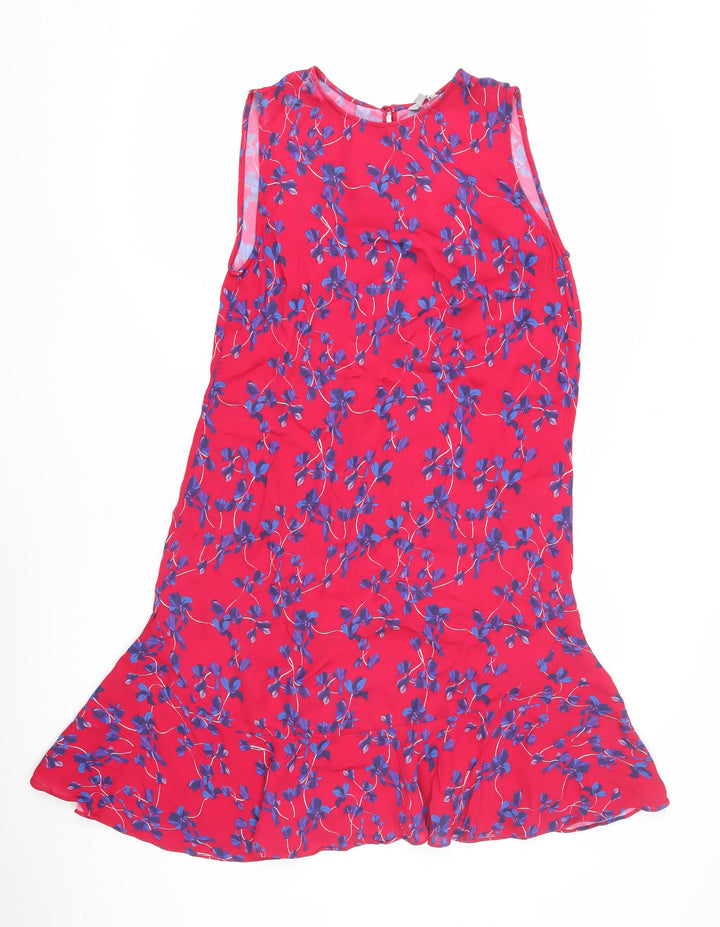 Jigsaw Women's Red Floral Dress Size 6 Sleeveless