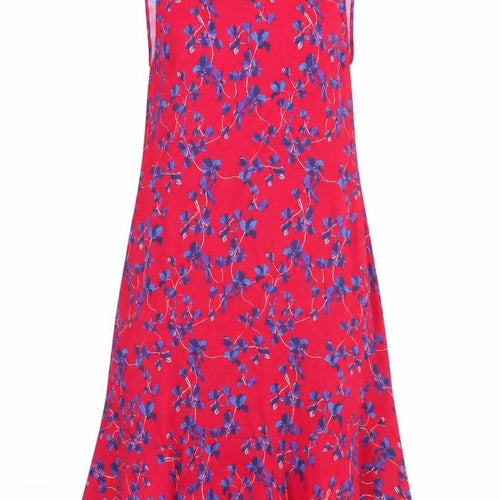 Jigsaw Women's Red Floral Dress Size 6 Sleeveless