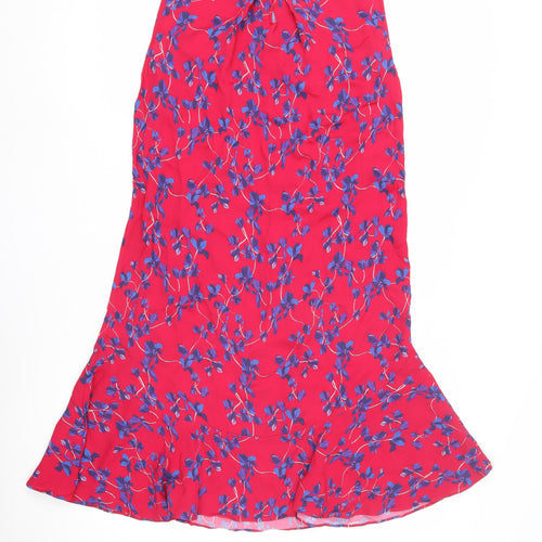 Jigsaw Women's Red Floral Dress Size 6 Sleeveless