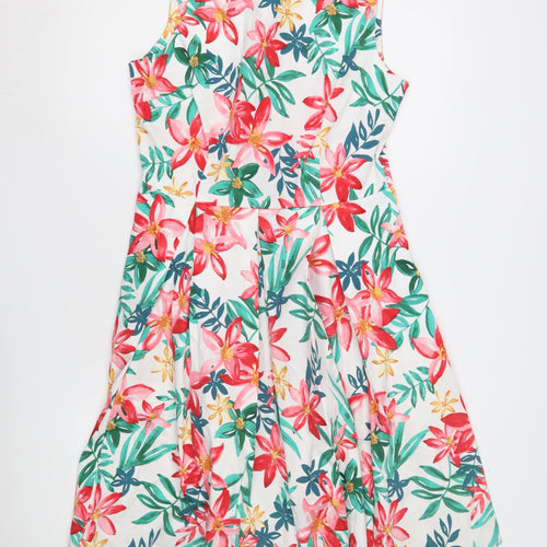 Amaryllis Women's Multicoloured Floral A-Line Dress L