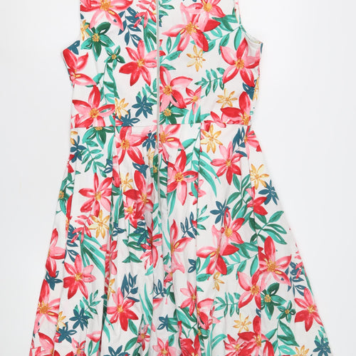 Amaryllis Women's Multicoloured Floral A-Line Dress L