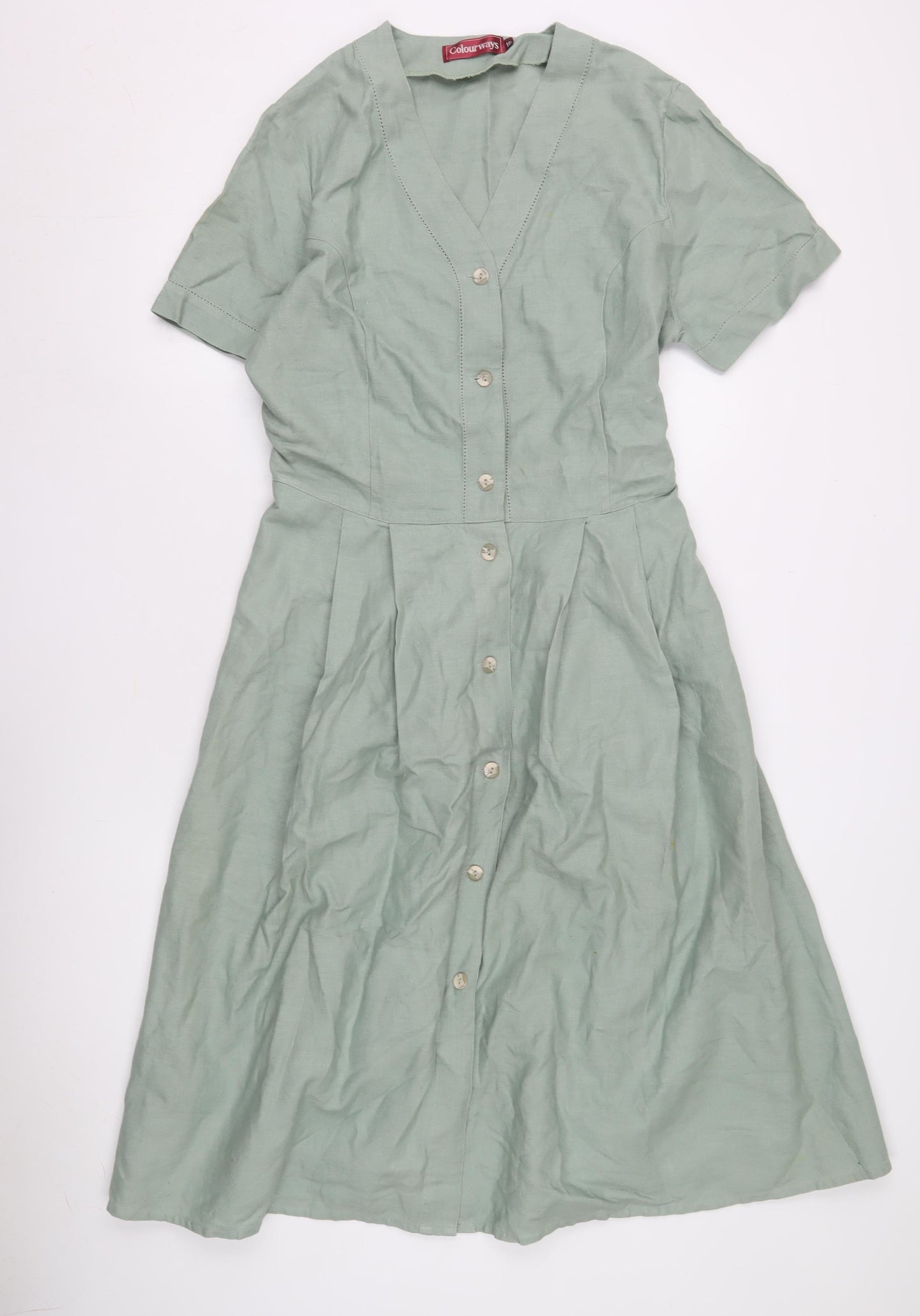 Colourways Women's Grey Midi Shirt Dress Size 18