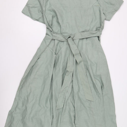 Colourways Women's Grey Midi Shirt Dress Size 18