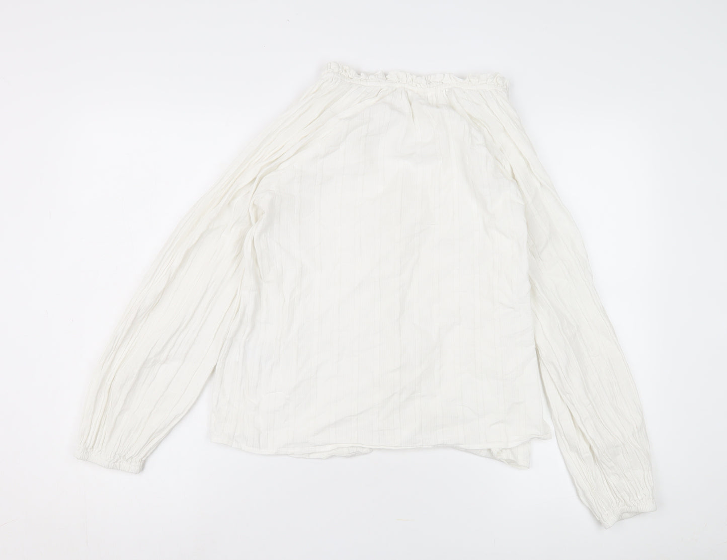 Primrose Women's White Long Sleeve Cotton Blouse