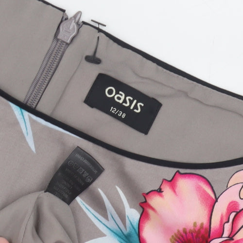 Oasis Women's Multicoloured Floral Sheath Dress Size 12