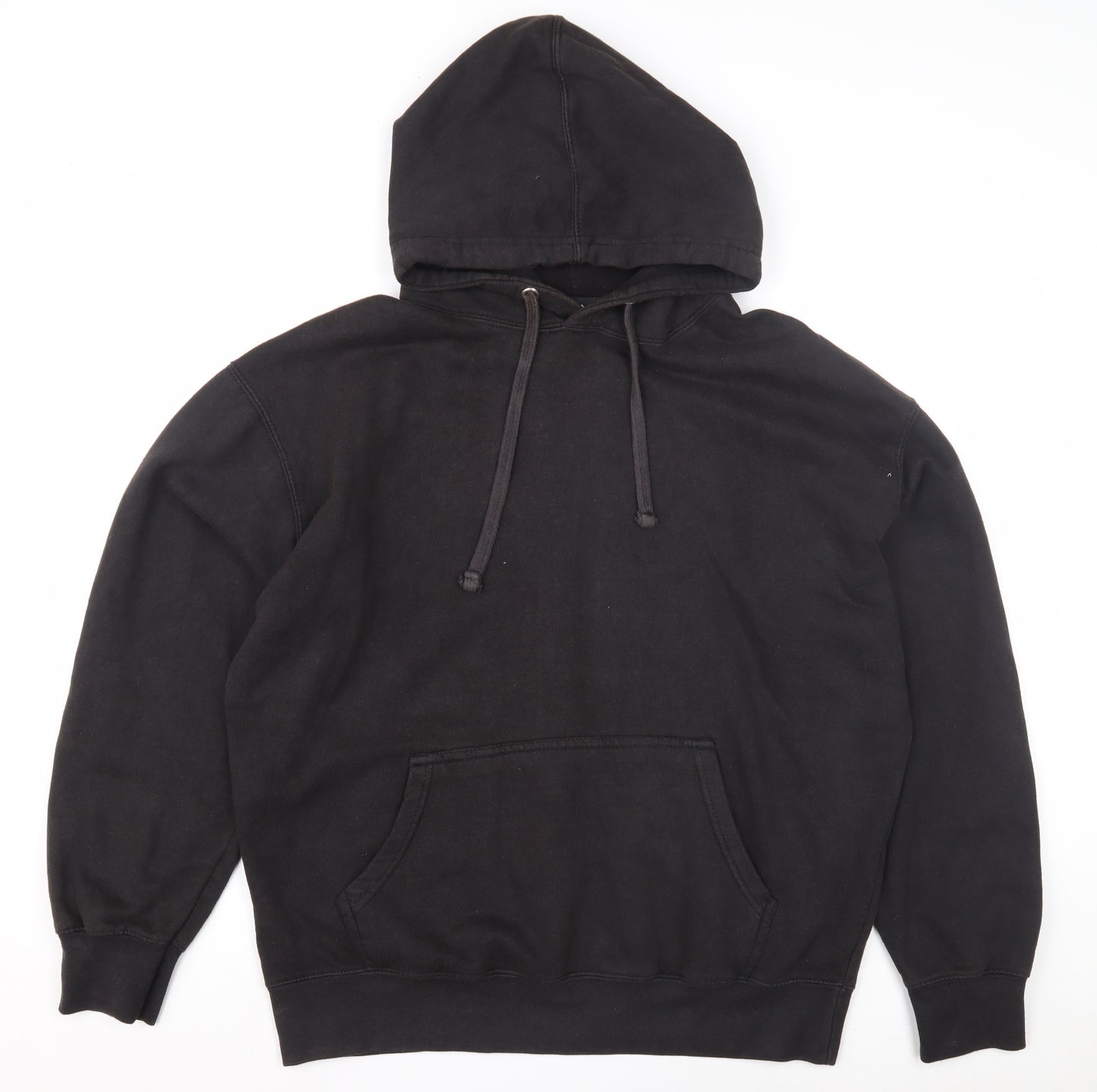 boohooMAN Men's Black Hoodie S Butterfly Graphic