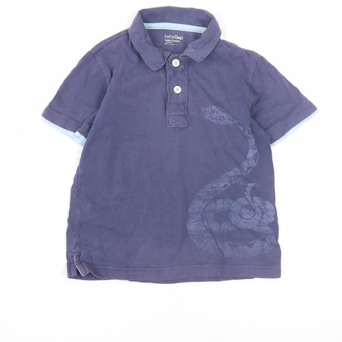 babyGap Boys Blue Polo Shirt 2 Years Casual Cotton
