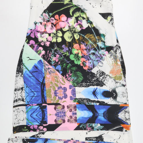 Warehouse Women's Multicoloured Floral Slip Dress Size 10