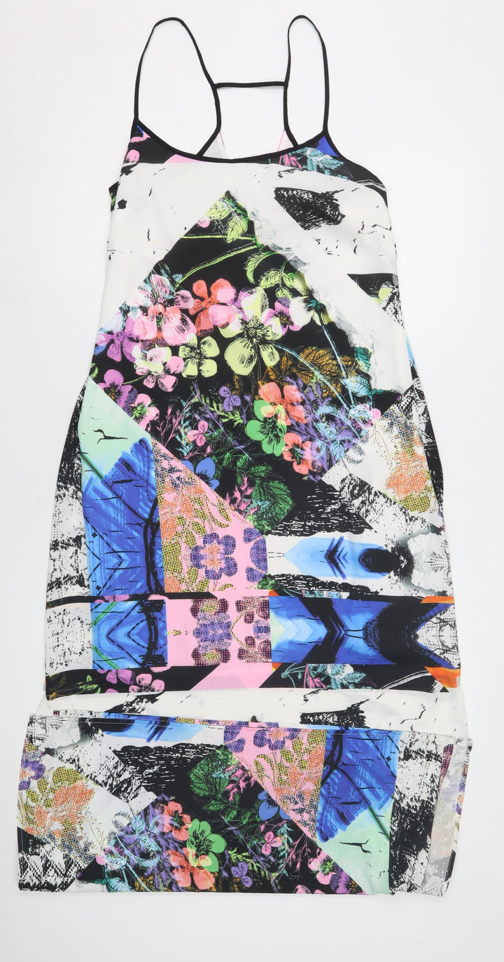 Warehouse Women's Multicoloured Floral Slip Dress Size 10