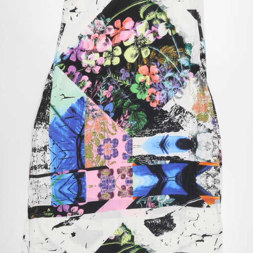 Warehouse Women's Multicoloured Floral Slip Dress Size 10