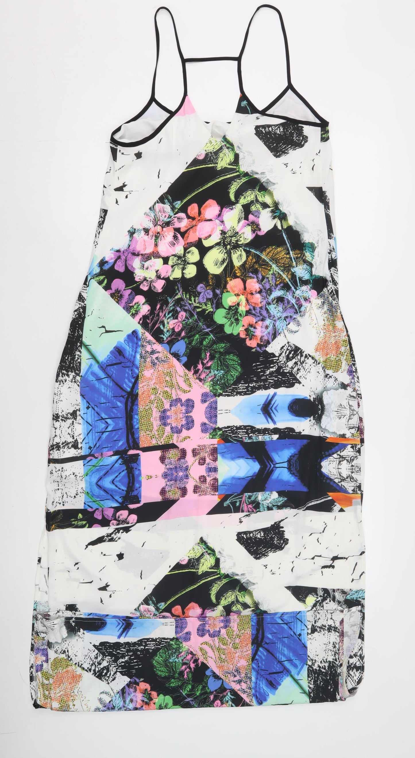Warehouse Women's Multicoloured Floral Slip Dress Size 10