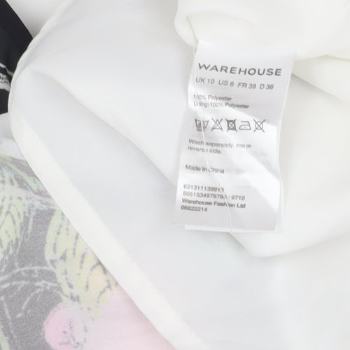 Warehouse Women's Multicoloured Floral Slip Dress Size 10
