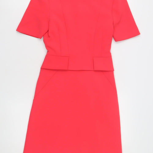 Whistles Women's Red Shift Dress, Size 4, Knee Length, Formal