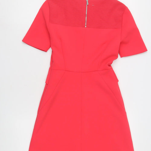 Whistles Women's Red Shift Dress, Size 4, Knee Length, Formal