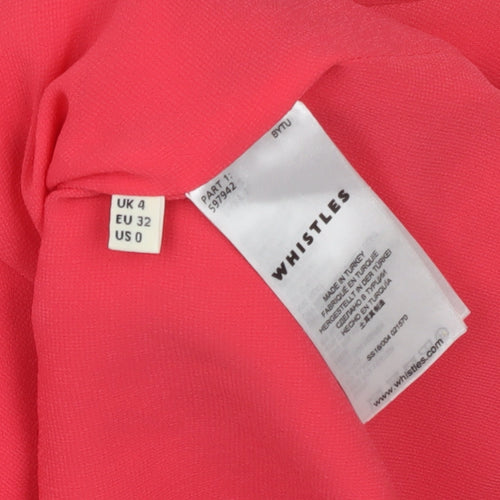 Whistles Women's Red Shift Dress, Size 4, Knee Length, Formal
